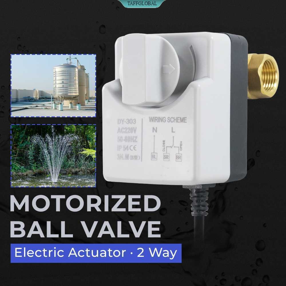 Brass Motorized Ball DN15 Valve Type Electric Actuator 2 Way - DY-303