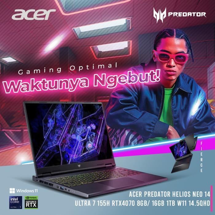 ACER PREDATOR HELIOS NEO 14 ULTRA 7 155H RTX4070 8GB/ 16GB 1TB W11 14.5QHD