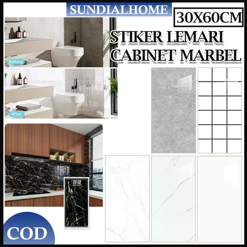 10PCS Vinyl Marble Wallpaper Dinding Granit 30 X 60CM/Wallpaper Dinding VINYL Marble/Stiker Dapur