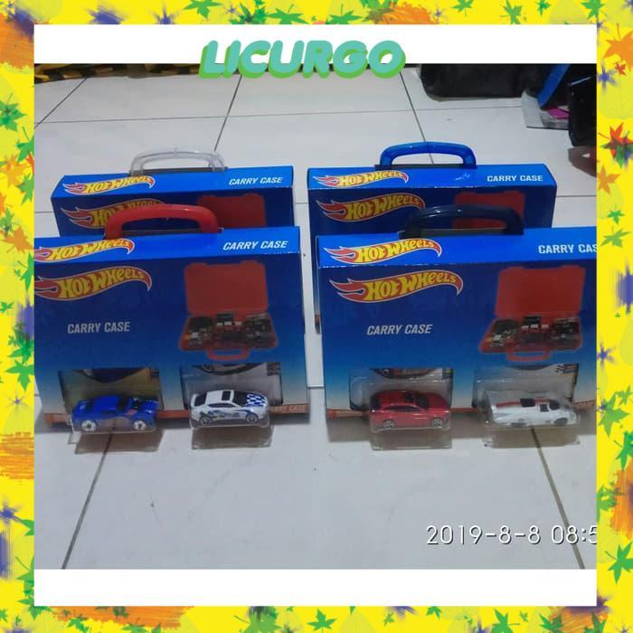 Box Carry Case Hotwheels ( Koper Penyimpanan Mobil Hot Wheels ) - 1 box + 2 mobil