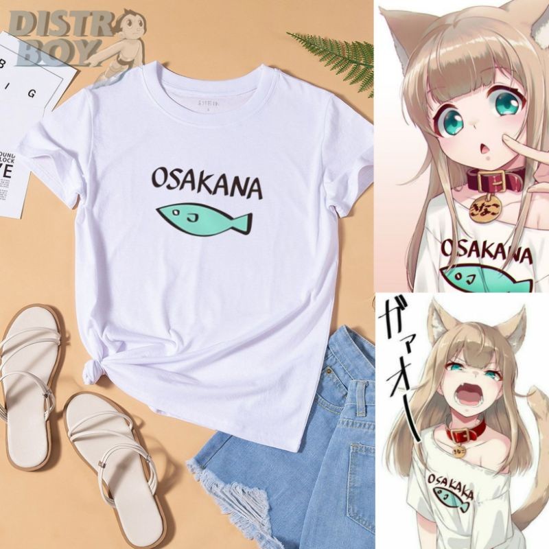 Kaos Baju Osakana Neko cosplay T-shirt Premium