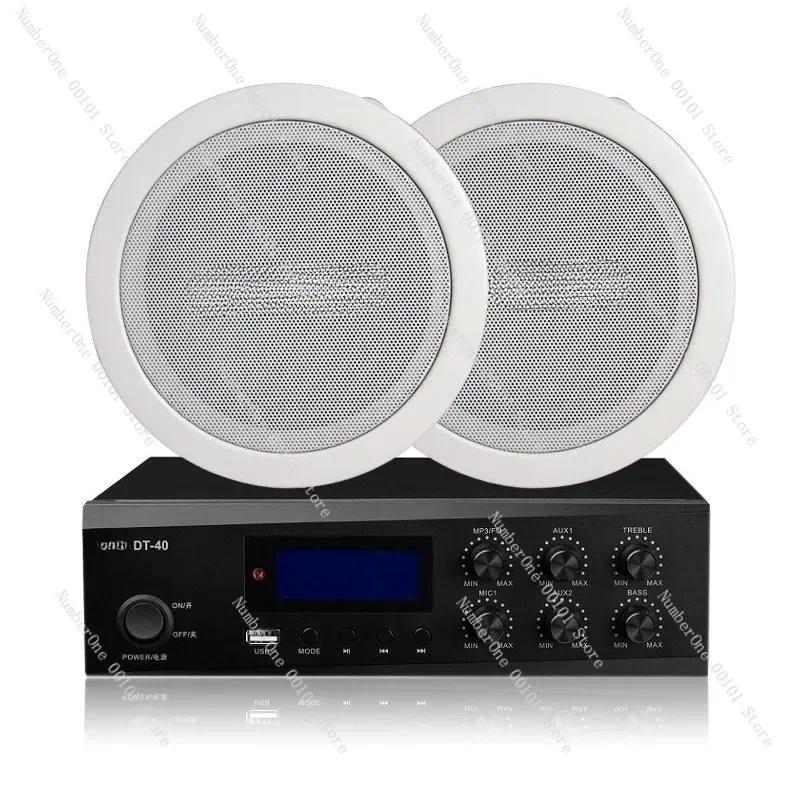 TD202 public broadcasting ceiling speaker 6.5 inch background music ceiling speaker power amplifier 