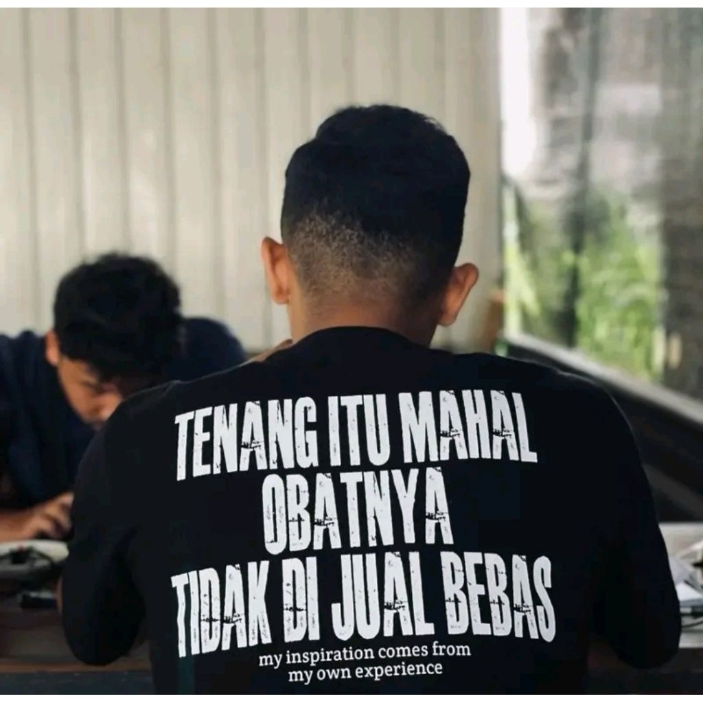 T-Shirt Baju Kaos Tenang Itu Mahal | Baju Kata Kata Kekinian - Pakaian Atasan Lengan Pendek Pria Wan