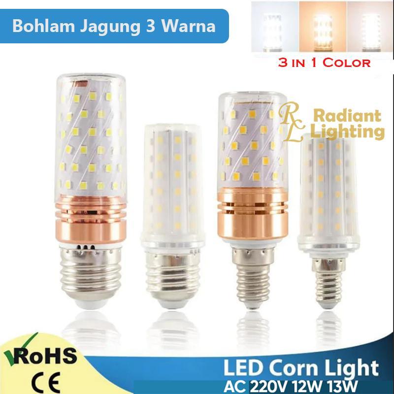 Lampu LED Bohlam Jagung / Lampu Candle Hias 3 Warna E14 E27