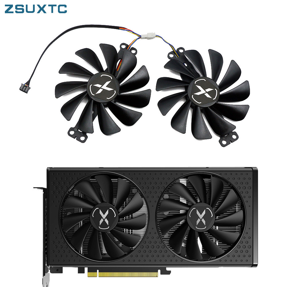 95MM FY010010M12LPA FDC10U12S9-C RX6600 6600XT Graphics Card Fan For XFX Radeon RX 6600 XT Gaming Vi