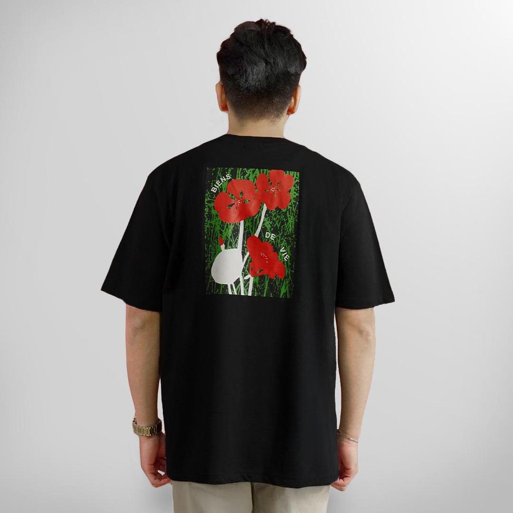 MATSUDA Soka Black Kaos Pria Oversize