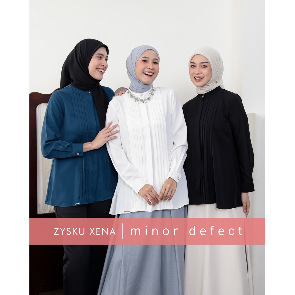 Zysku Xena | Minor Defect | Pianna Blouse - 3 Warna | Blus Atasan Kantor Basic Polos Lengan Panjang