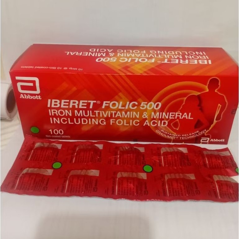 Iberet Folic 500mg Strip 10 Tablet