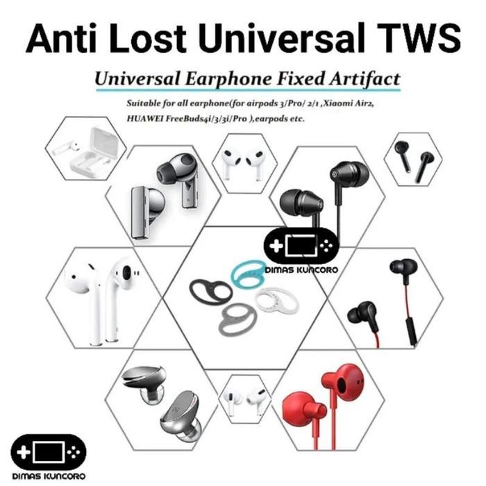 Anti Lost Universal TWS audio technica nothing ear silicone silikon - Hitam