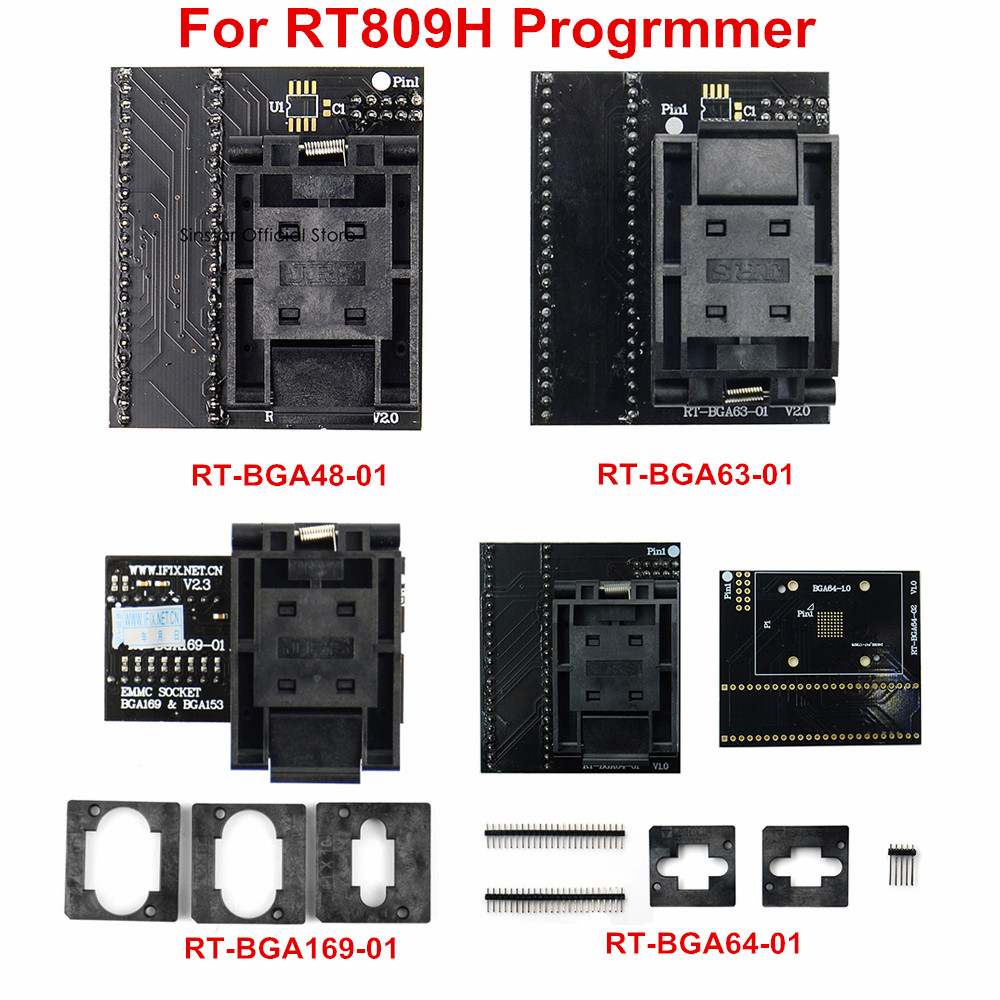 Original RT809H Programmer Adapter RT-BGA63-01 RT-BGA64-01 RT-BGA48-01 RT-BGA169-01 Adapter Socket