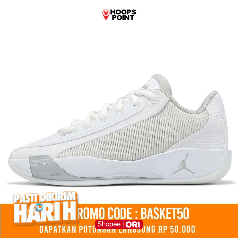 HOOPS POINT Sepatu Basket Air Jordan luka .77 pf white grey fog HF0819-100