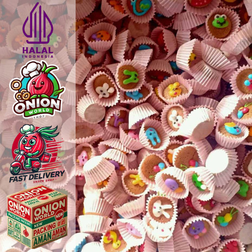 UWD Kue Brownies Karakter 500gr Brownies Karakter Lucu Cookies Karakter Brownies Mini Kering Karakte