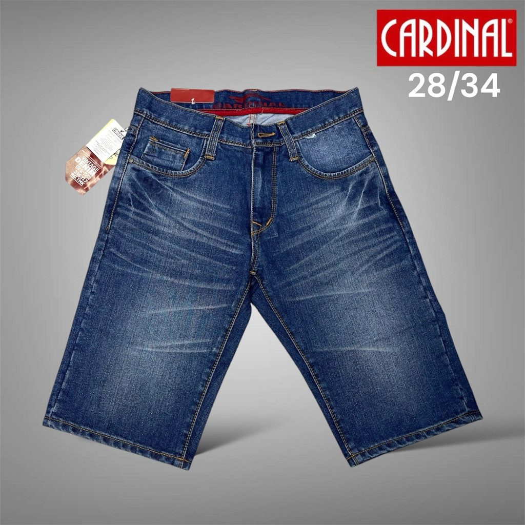 PROMO GAJIAN Celana Jeans Pendek Cardinal Premium Denim Tebal