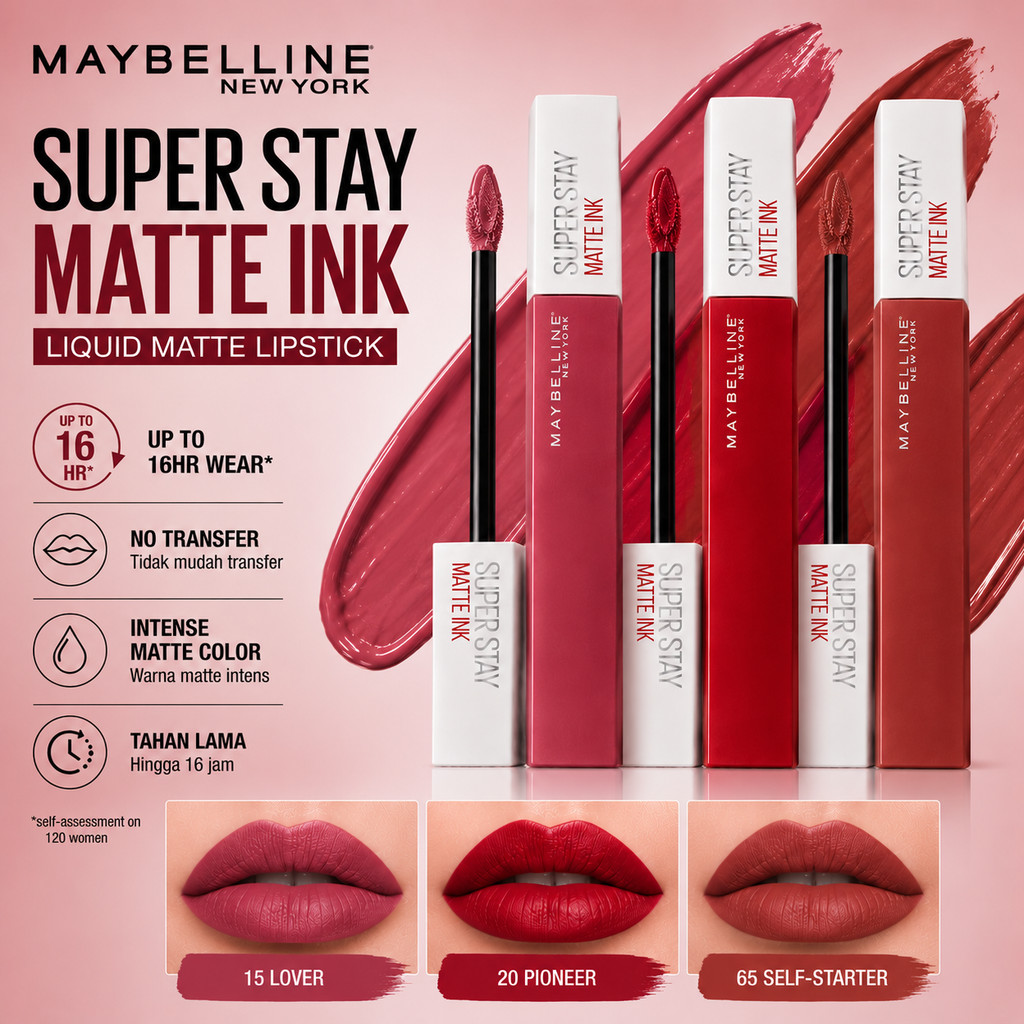 [BPOM] New Original Maybelline Superstay Matte Ink Lipstick