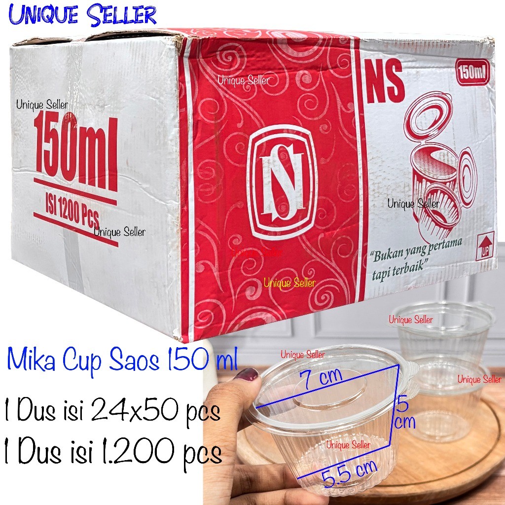 1 Dus Mika Cup Saos Sambal Mayo Bumbu 150ml isi 1.200 pcs NS / Mika Sauce Cup Wadah Kecap Tartar Tra