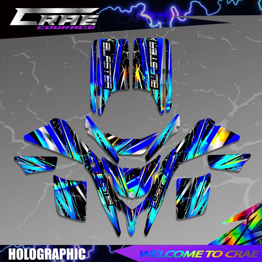Motorcycle Background Holographics  Decals Sticker Kit  For Yamaha BLASTER YFS200 1988 - 2006 YFS 20