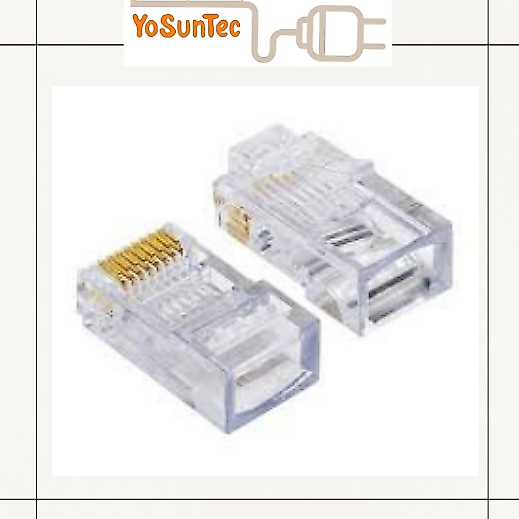 Connector RJ45 (isi 10) konektor kepala LAN RJ 45 male 8 PIN RJ-45