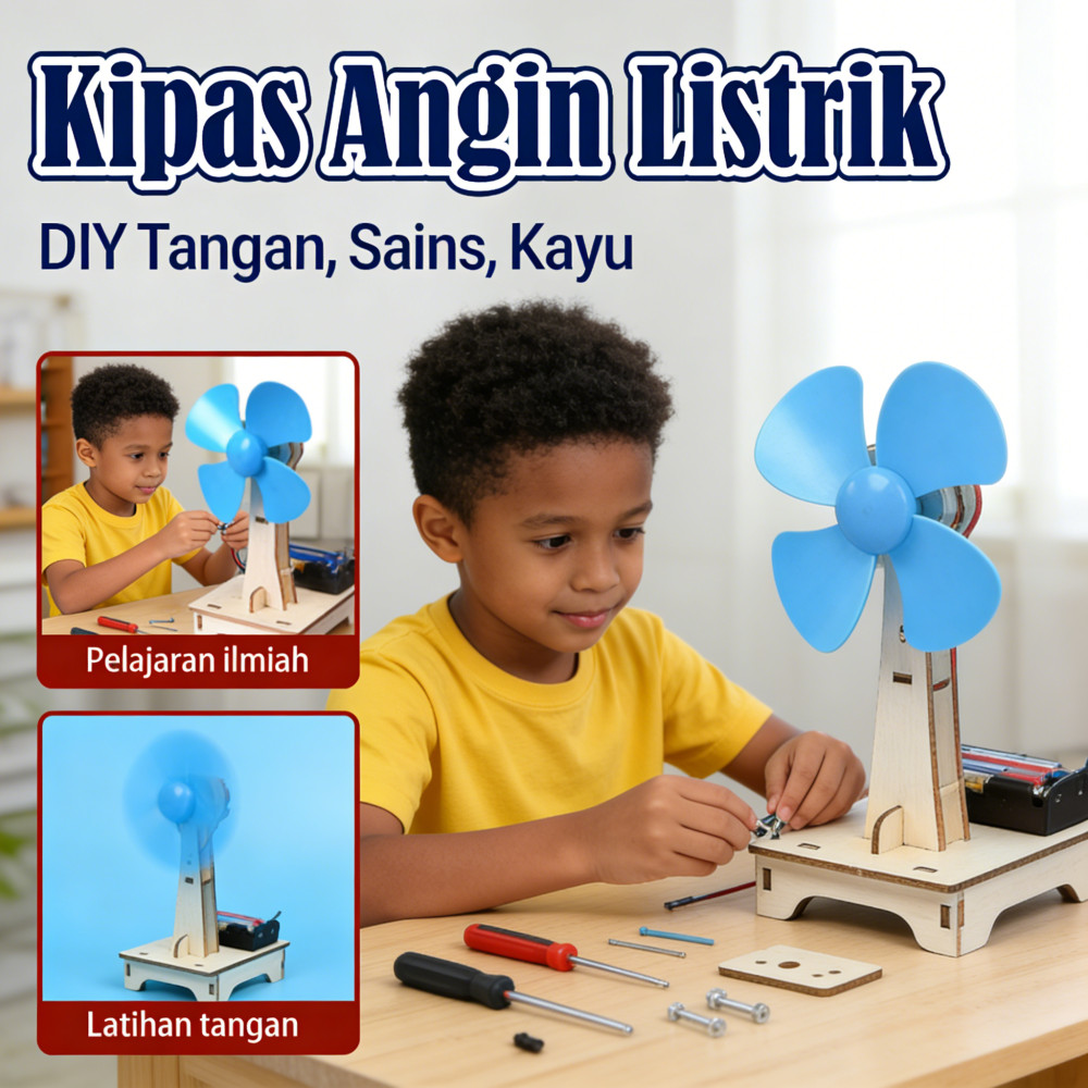 Rakitan Kayu Generator Science Hand DIY Handmade Material Science Experiment Power Electric Gift