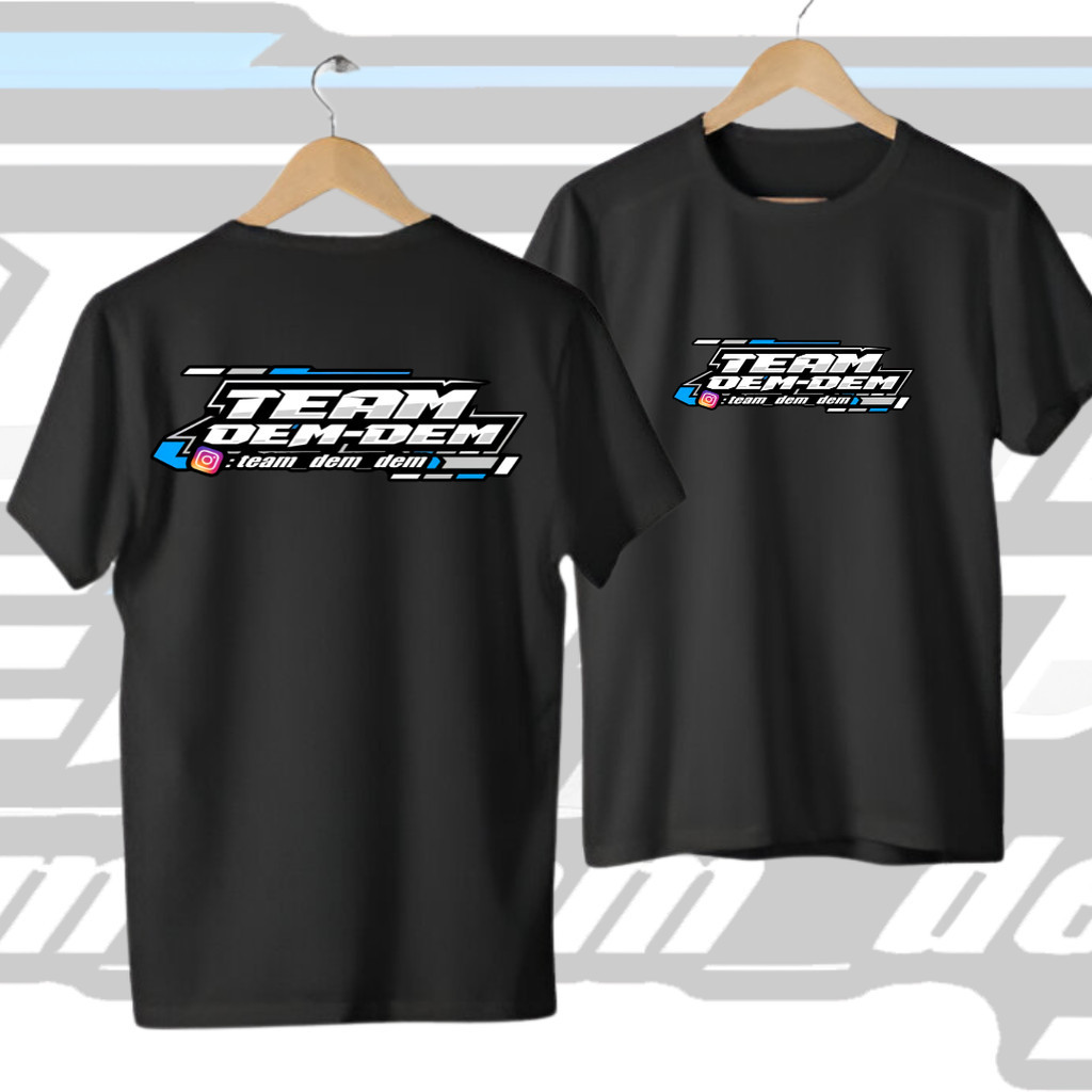 KAOS MURAH TEAM DEM-DEM baju kaos pria murah  KAOS DISTRO HITAM