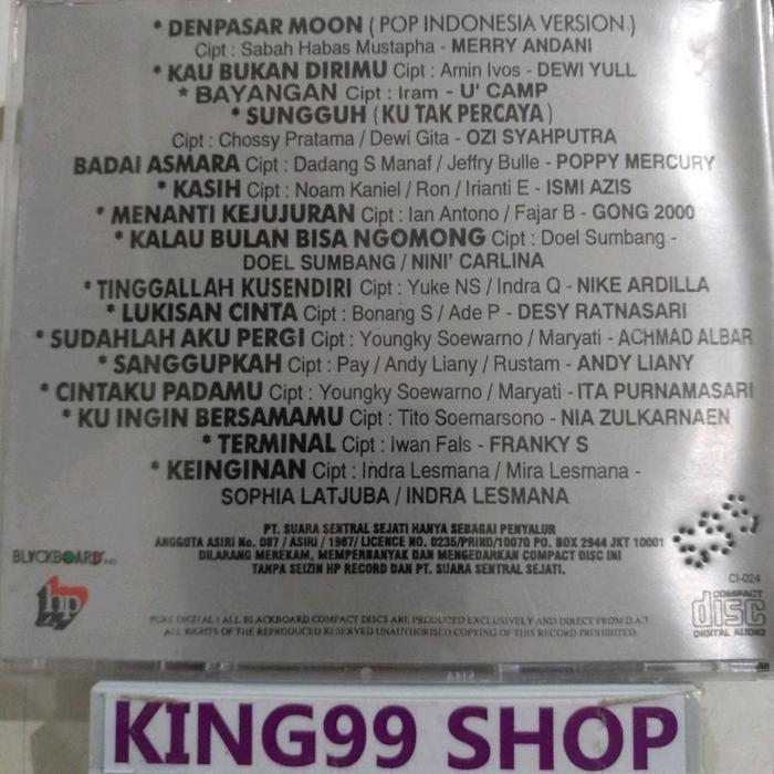 CD 20 BEST OF THE BEST SELLER POP INDONESIA - DENPASAR MOON. merry andani dewi yull Ucamp ozi syahpu