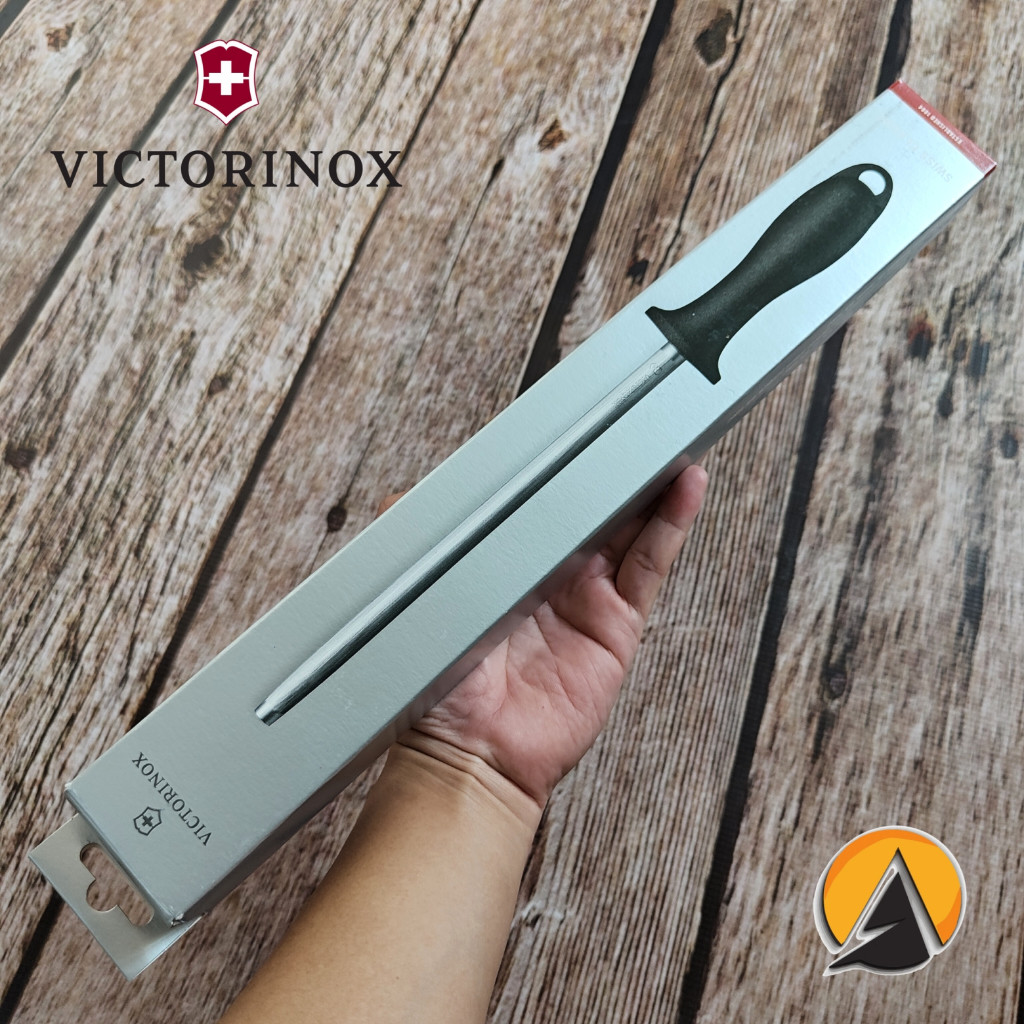 Pengasah pisau victorinox sharpening steel original 20 cm 7.8014