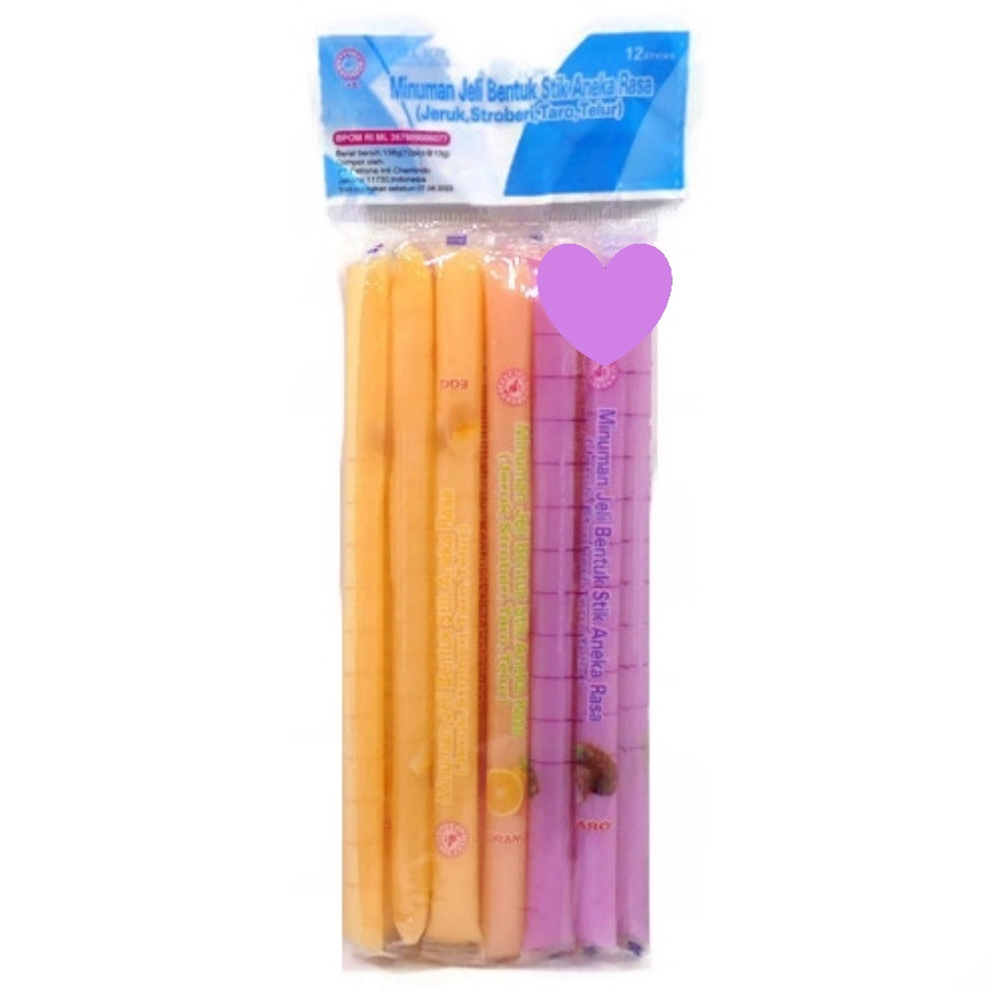 JR MINUMAN JELI STIK  ISI 12 x 13gr PUDING RASA ANEKA RASA PUDDING JERUK STRAWBERRY EGG TARO TELUR C