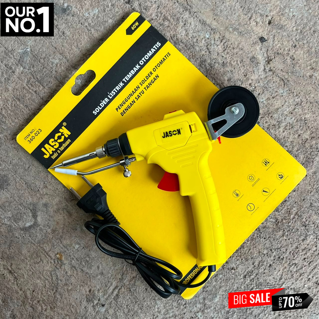 Solder Tembak Listrik Timah Otomatis 60 Watt Iron Automatic 60W Solder Timah Otomatis Tembakan