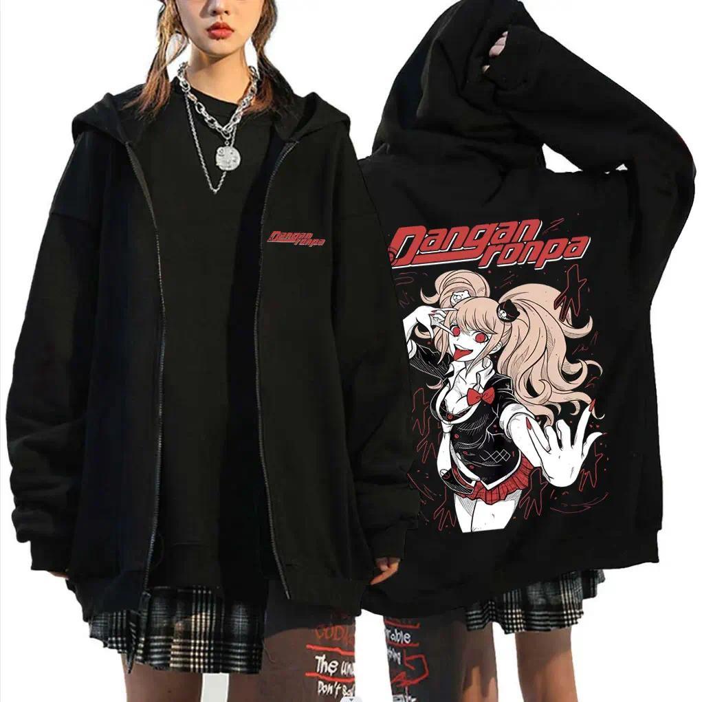 Jaket Anime Danganronpa Enoshima Junko Merch Zipper Hoodie