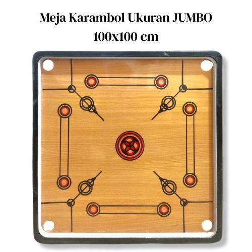 Paket Papan Karambol Ukuran JUMBO 100x100 Free kristal & biji karambol + bubble dan fragile - 100x10