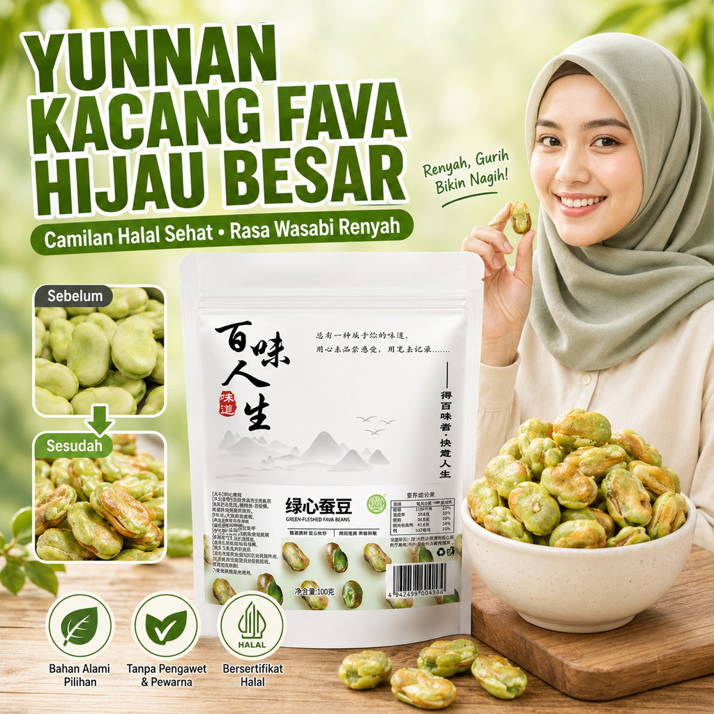 Promo: Beli 2 Gratis 3 Dengan COD+ Kacang Polong Hijau Renyah / Kacang Polong & Edamame / Camilan Hi