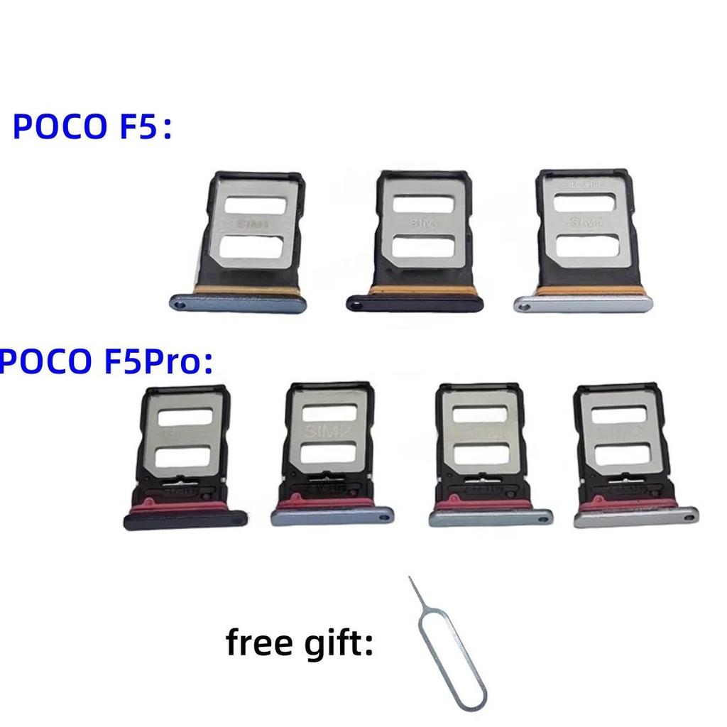 SIM Card tray Adapter Tray chip slot drawer Holder For Xiaomi POCO F5 F5Pro drawer chip card tray Sl
