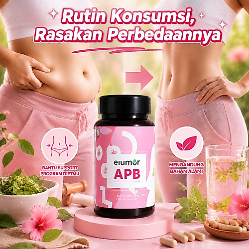 Suplement Kapsul Elumor APB Herbal untuk Membantu Mengecilkan Perut dan lingkar perut