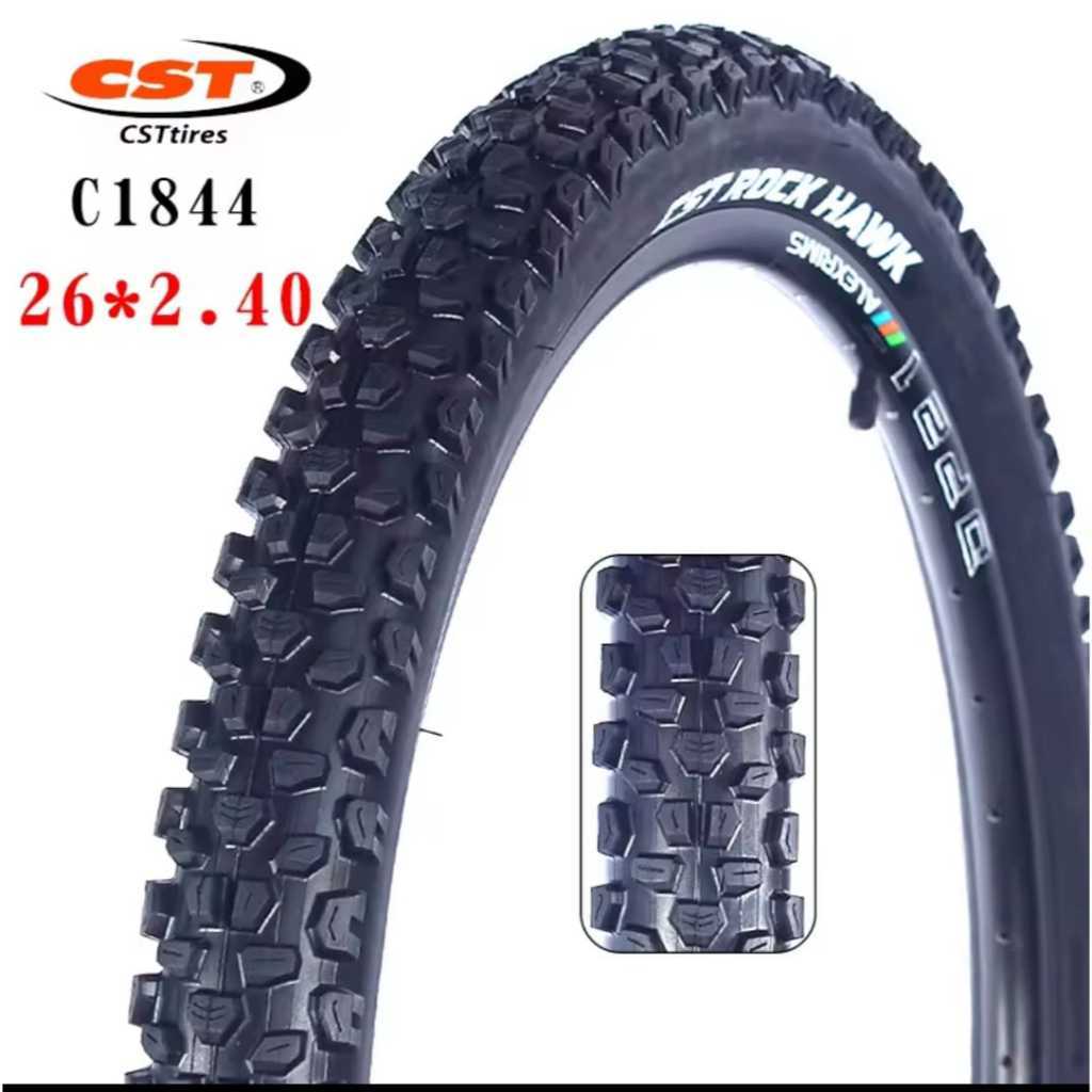 Foto Ban Luar CST Rock Hawk wire 26 x 2.40 Tapak Lebar C1844 Non Foldable Sepeda MTB