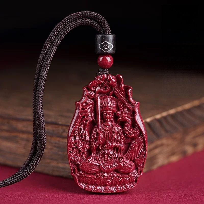 Twelve Zodiac Buddha Pendant, Cinnabar Zodiac Buddha Necklace