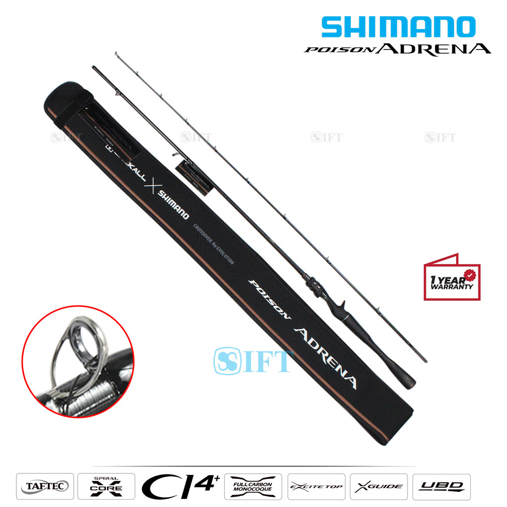 Joran SHIMANO POISON ADRENA190 195 200 210 [24] Fuji Guides C14+ | Spinning BaitCasting BC Jackall R