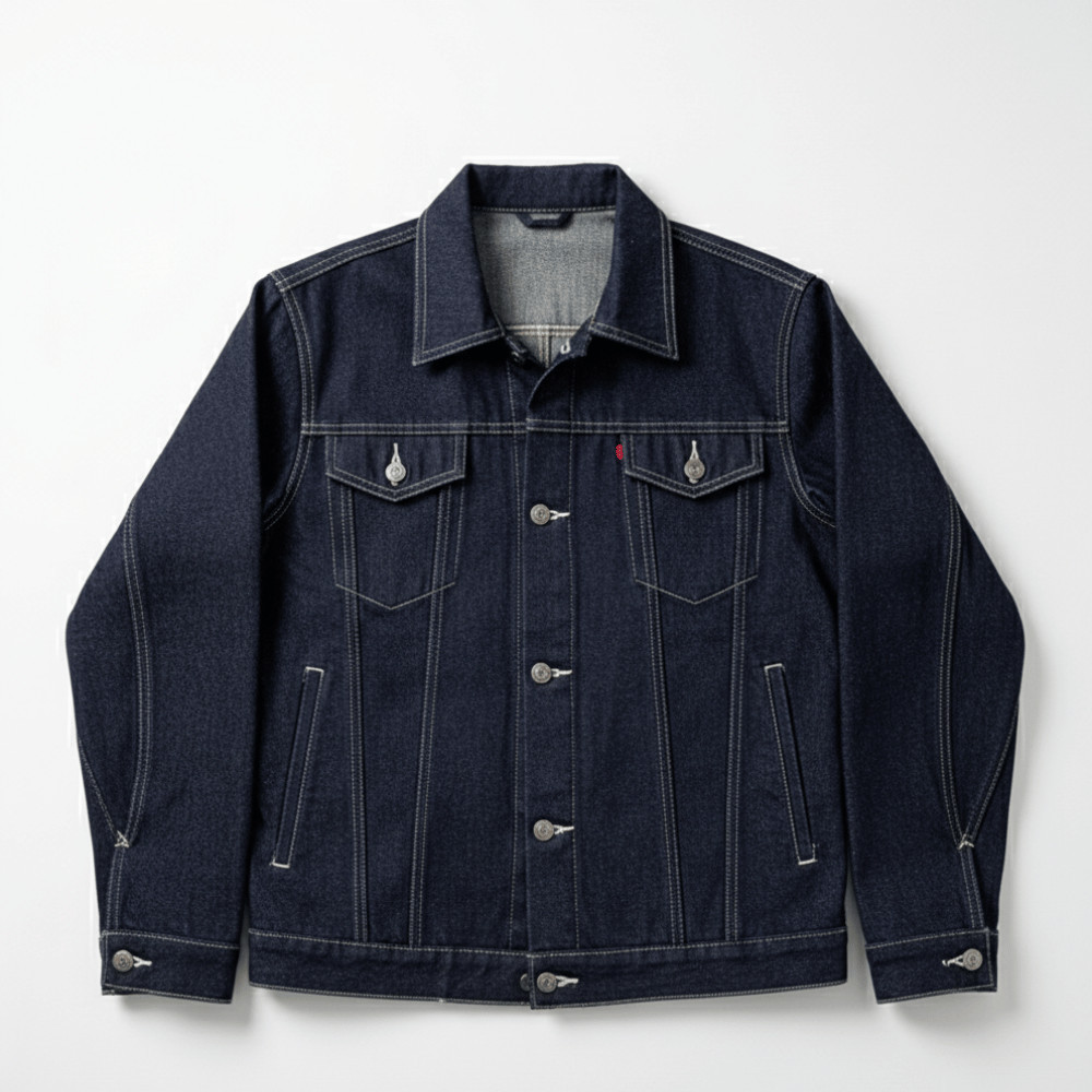 Jaket Denim 14oz - Jaket Jeans Pria - Jaket Denim Trucker - Raw Denim