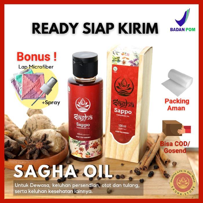 Minyak Sagha Sappo/ Sagha Premium Oil Minyak Terapi Minyak Pijat - Premium Oil