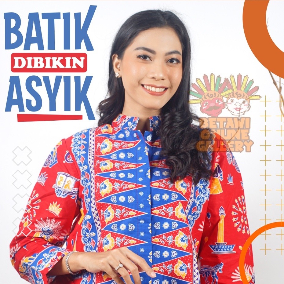 BRIGIXSHOP Kemeja Batik Betawi Wanita