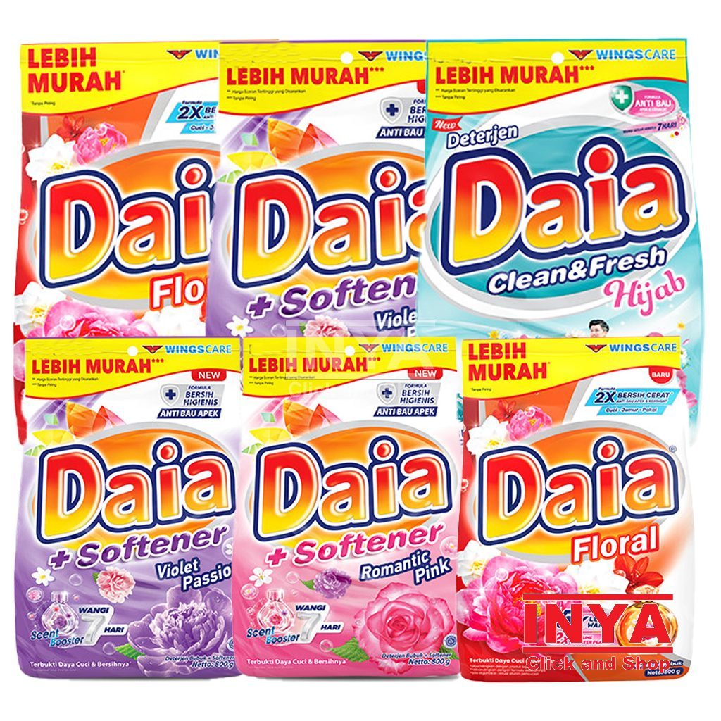 Daia Deterjen Bubuk + Softener - Detergent Pakaian - Laundry