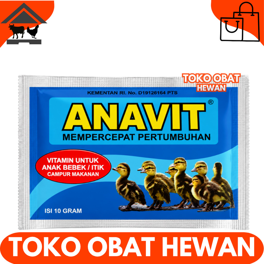 ANAVIT 10 GRAM EKA FARMA - Vitamin Anak Bebek Itik Mempercepat Pertumbuhan - Vitamin DOD Anak Bebek