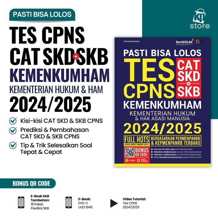Buku Pasti Bisa Lolos Tes CPNS Kementerian Hukum & HAM (KEMENKUMHAM) CAT SKD + SKB 2024/2025