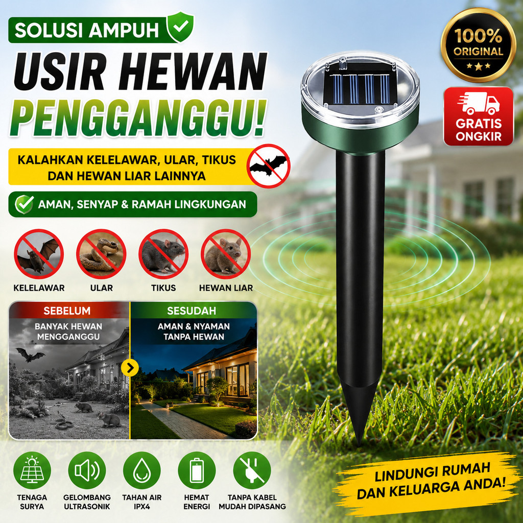 [efektif] Pengusir Hama Tenaga Surya | Pengusir Ular Tenaga Surya Untuk Taman | Pengusir Kelelawar U