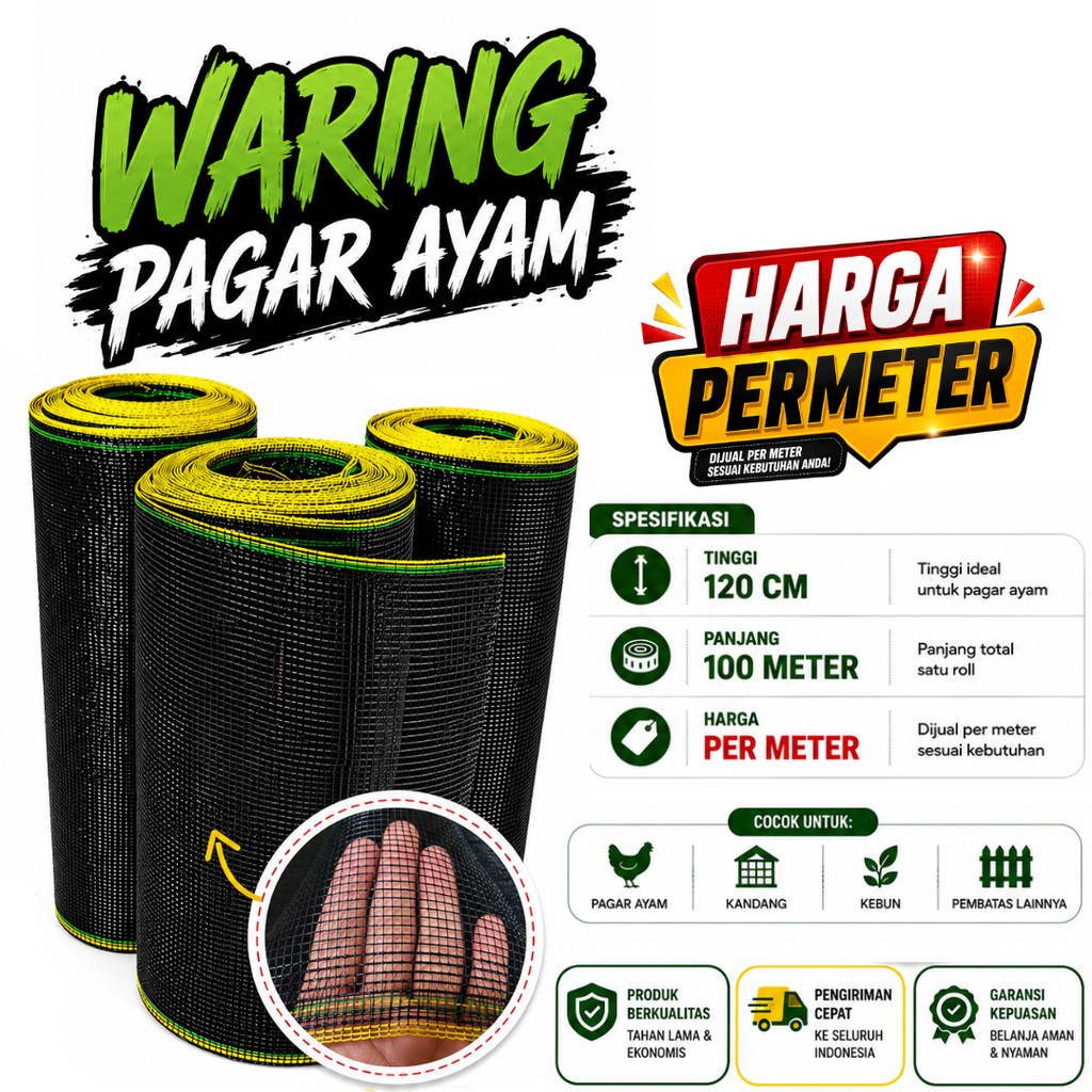 Waring (Ecer) Waring Jaring Pagar Tanaman Waring Pagar Kandang Ayam Waring Pagar Kebun