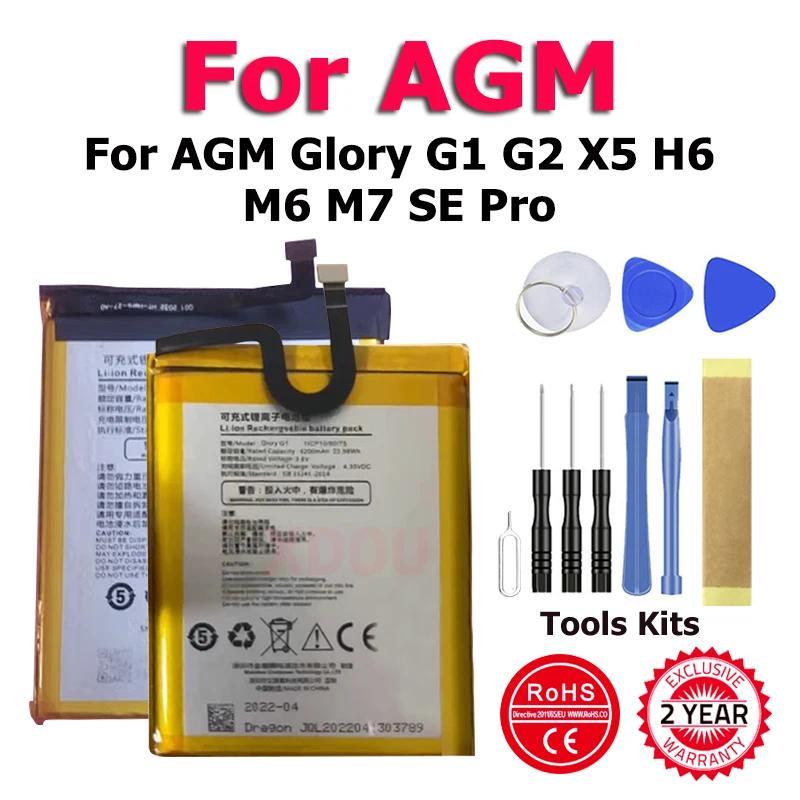 XDOU For AGMGloryG1 AGMX5 AGMM6 AGMH6 AGMG2 Battery For AGM Glory G1 G2 X5 H6 M6 M7 SE Pro + Kit Too