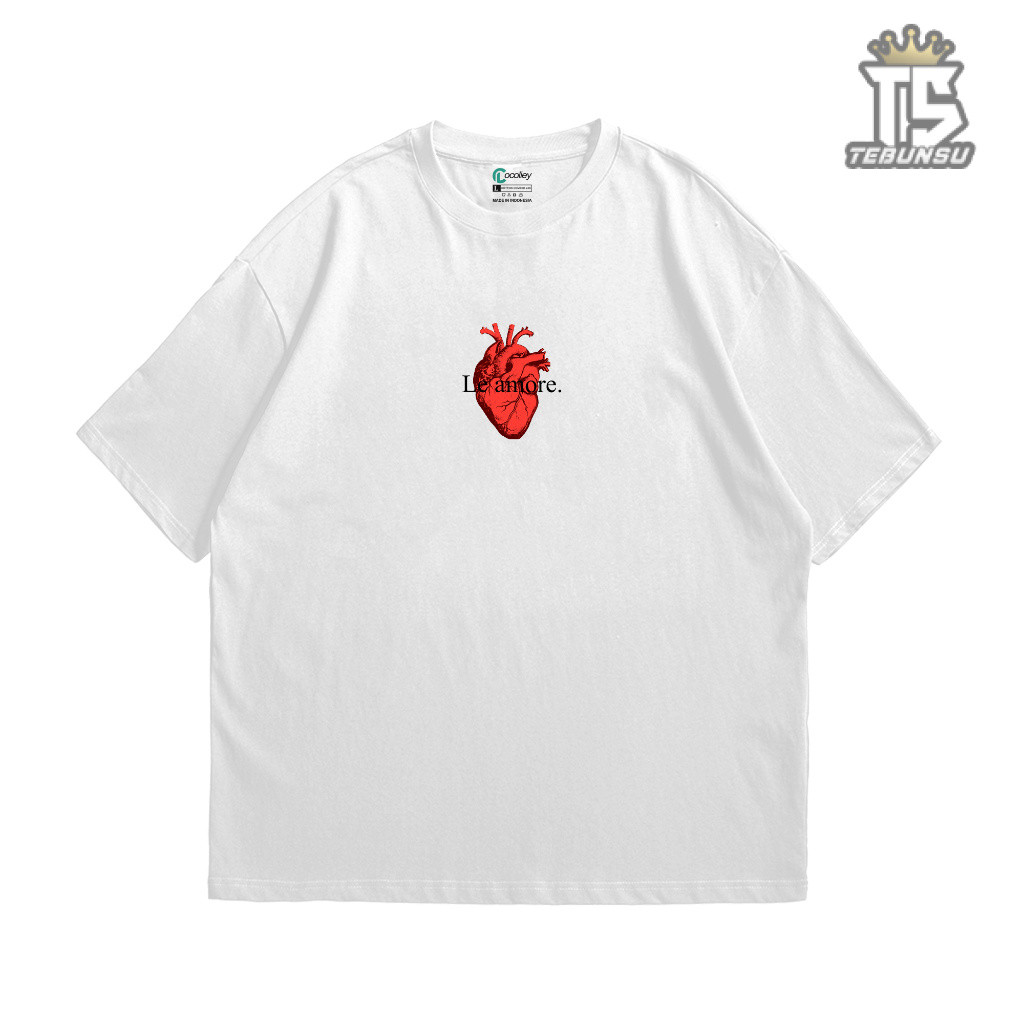 TebunsuStore T-Shirt Pria Wanita Premium Polyester  Printing DTF - Kaos Street Wear Le amore - Distr