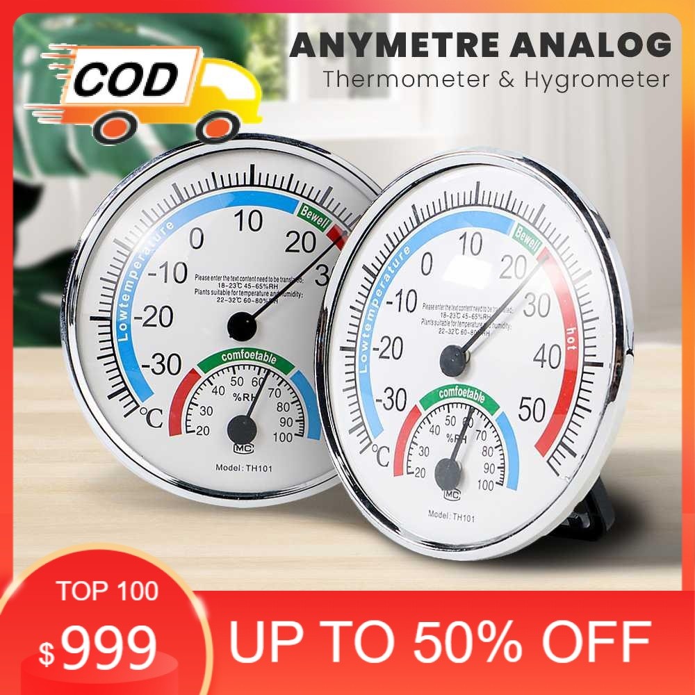 Termometer Hygrometer Ruangan Analog Akurat Pengukur Suhu Kelembapan