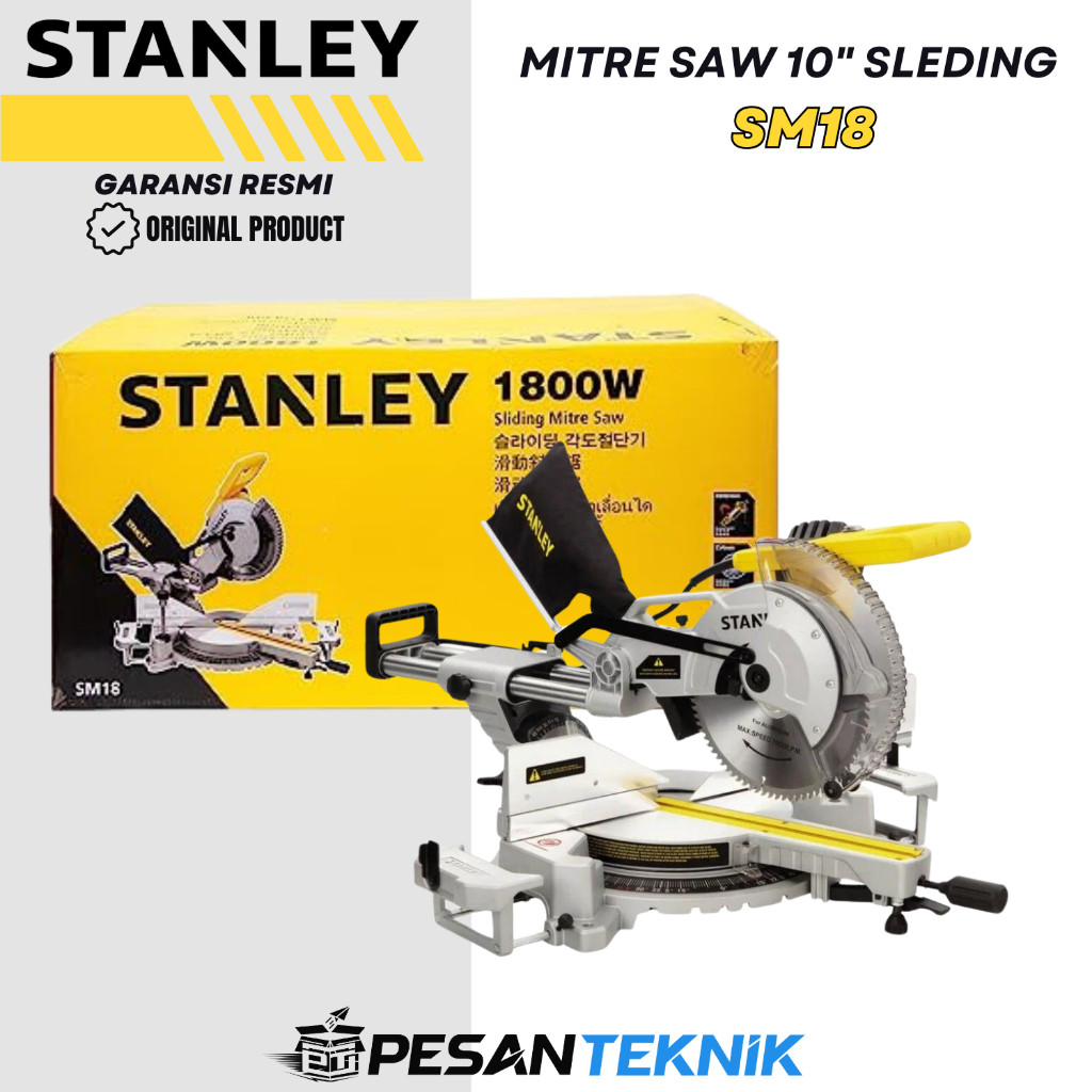 Mesin Mitre Saw Gergaji 10 inch Potong Mitre Saw STANLEY SM18
