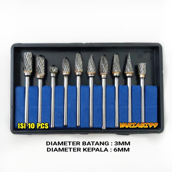 MATA BOR TUNER TUNNER CUNER BESI KAYU MINI DIE GRINDER SET 10PCS