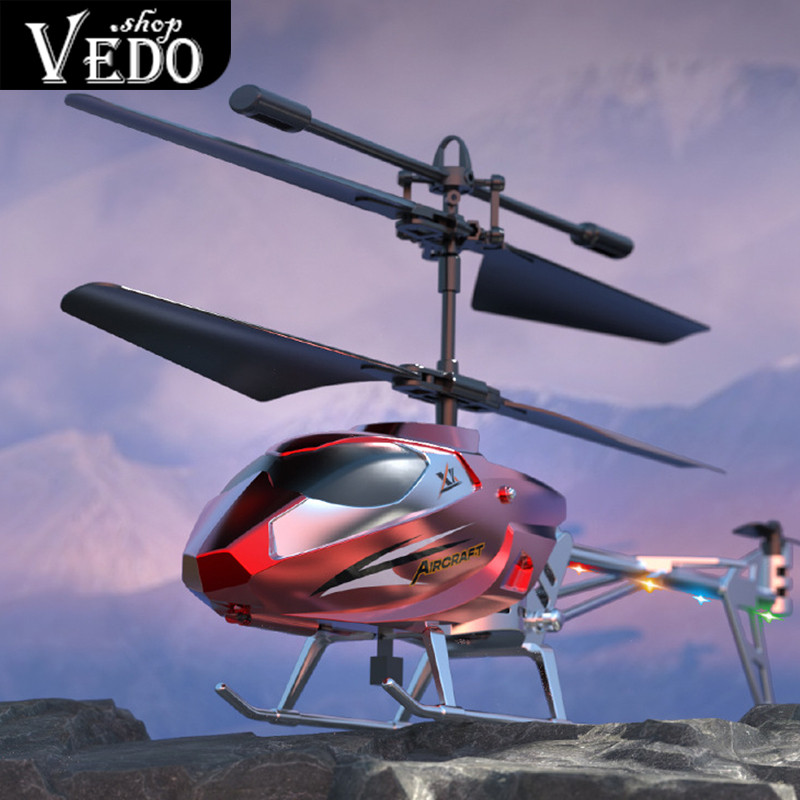 Mainan Helikopter Remote Control Helikopter ukuran Besar dengan Giroskop dan Lampu2.4GHZ RC Pesawat 