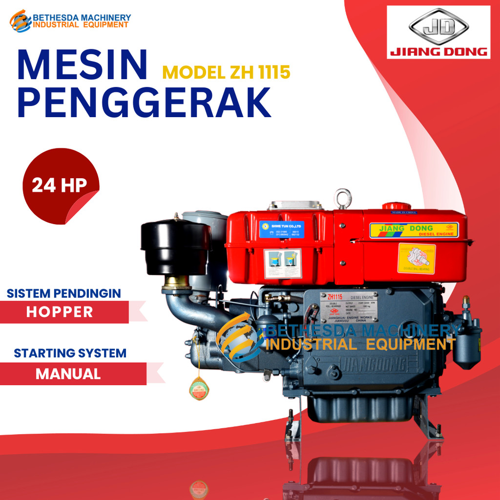 Mesin Diesel 24 HP Jiangdong Penggerak ZH 1115 24 PK Hopper